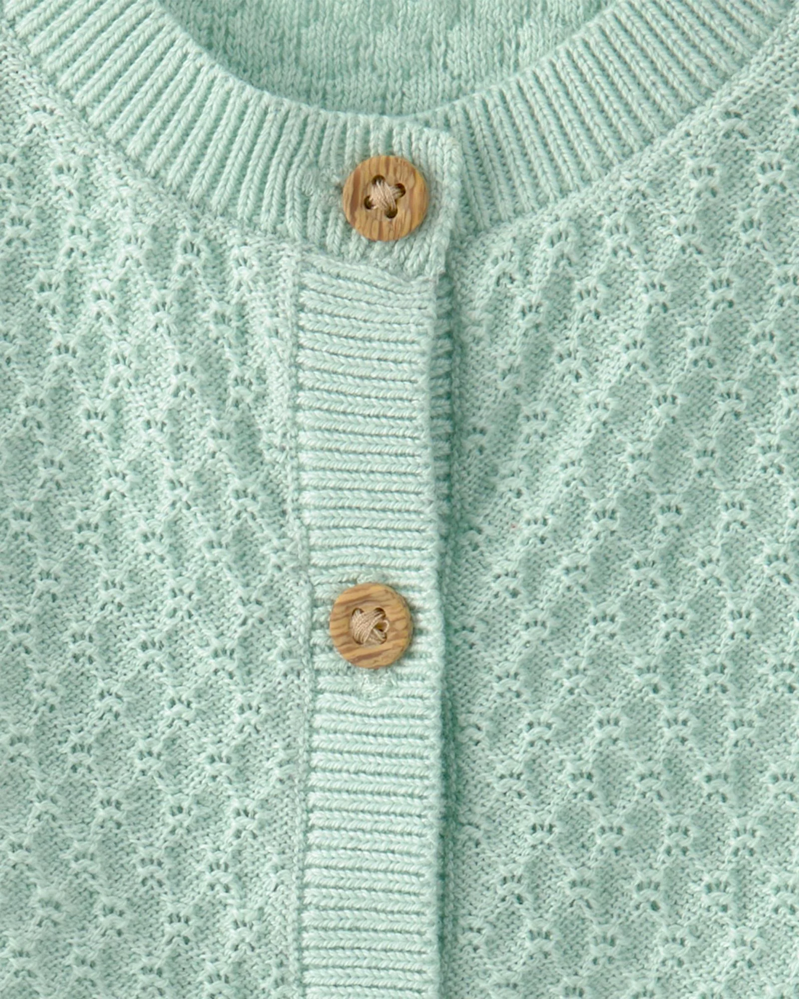 Carter's Set 2 piese Green Sweater - top cu nasturi si pantaloni scurti foto