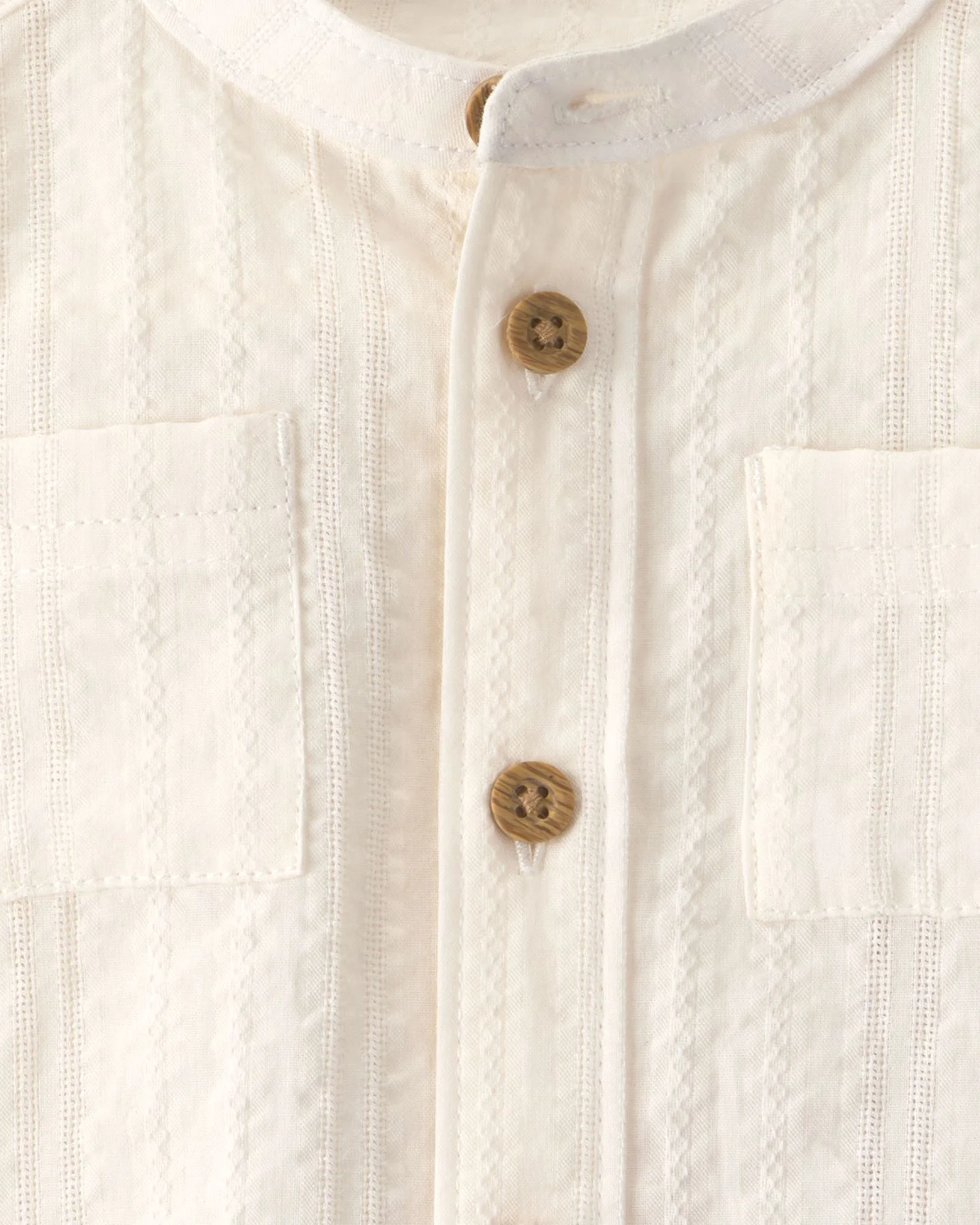 Carter's Set 3 piese Ivory - camasa, pantaloni scurti si body foto
