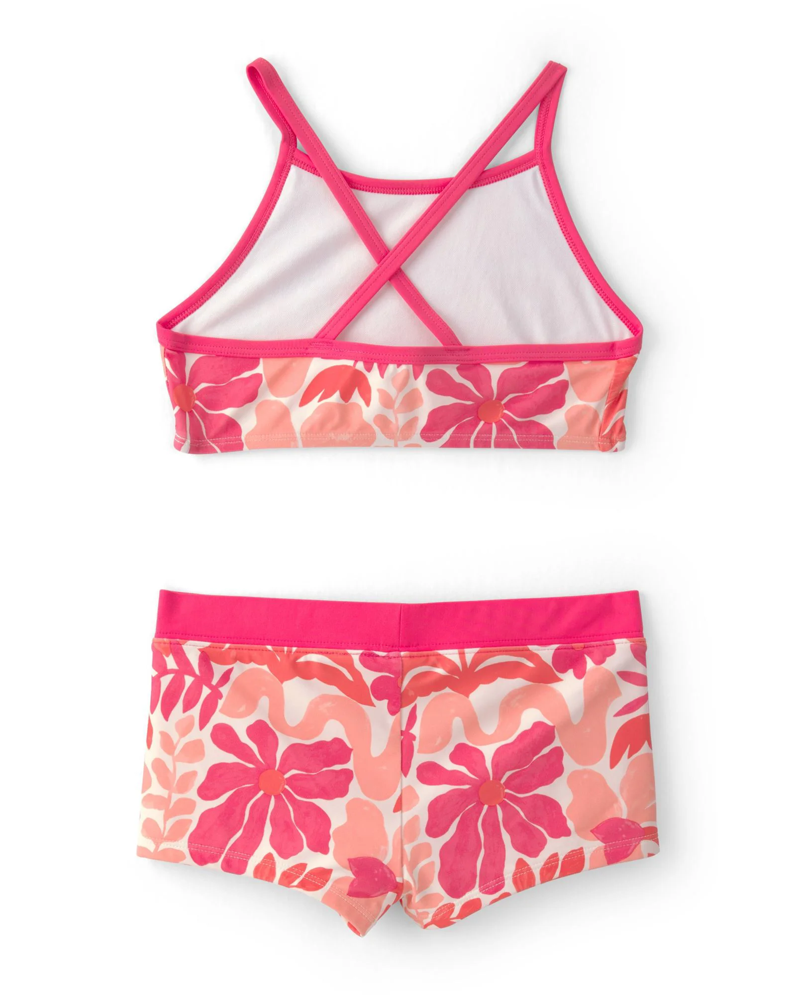 Carter's Set 3 piese costum de baie Rashguard Pink Tropical - costum 2 piese si bluza foto