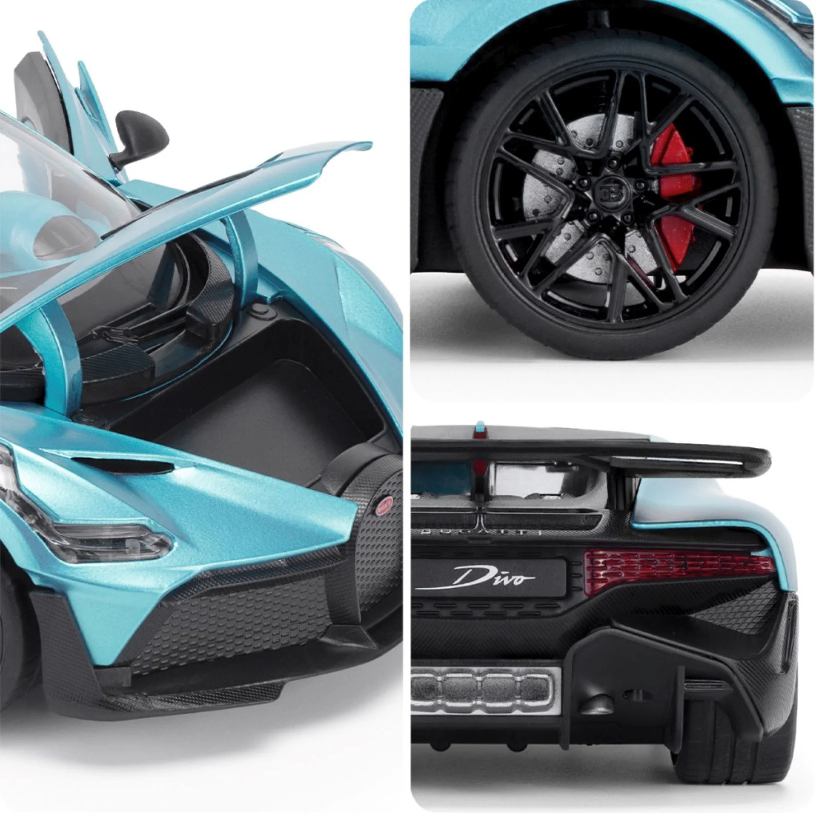 Macheta auto Techno Drive Bugatti Divo Albastru, 1:18 foto