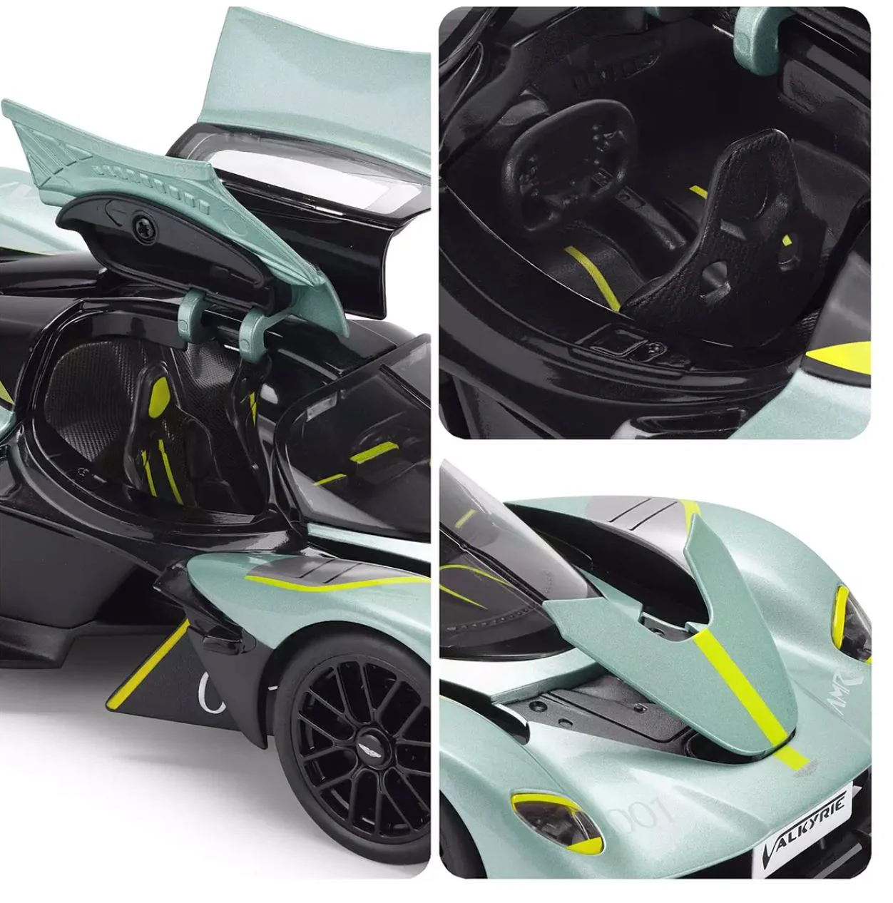 Macheta auto Techno Drive Aston Martin Valkyrie Verde, 1:18 foto