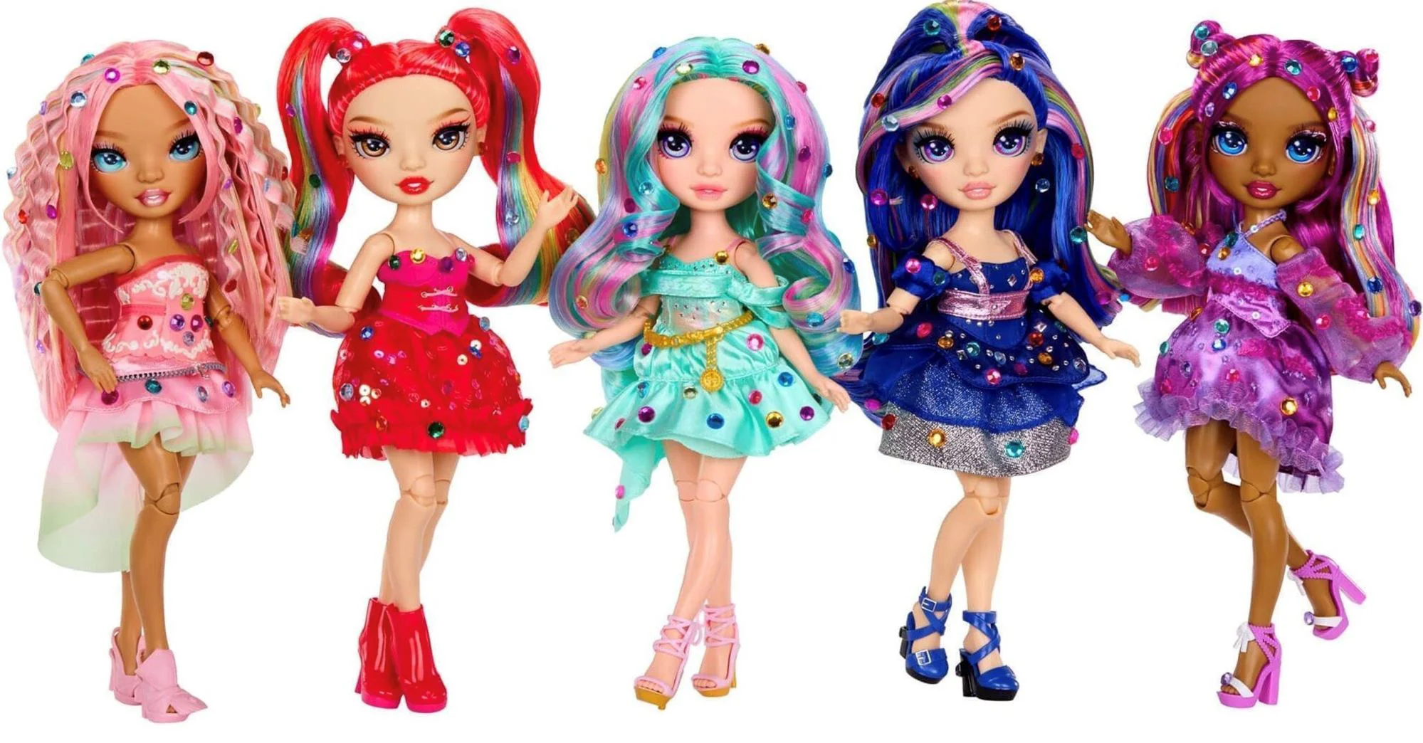 Papusa Rainbow High Celine seria Be Dazzling, Turcoaz foto