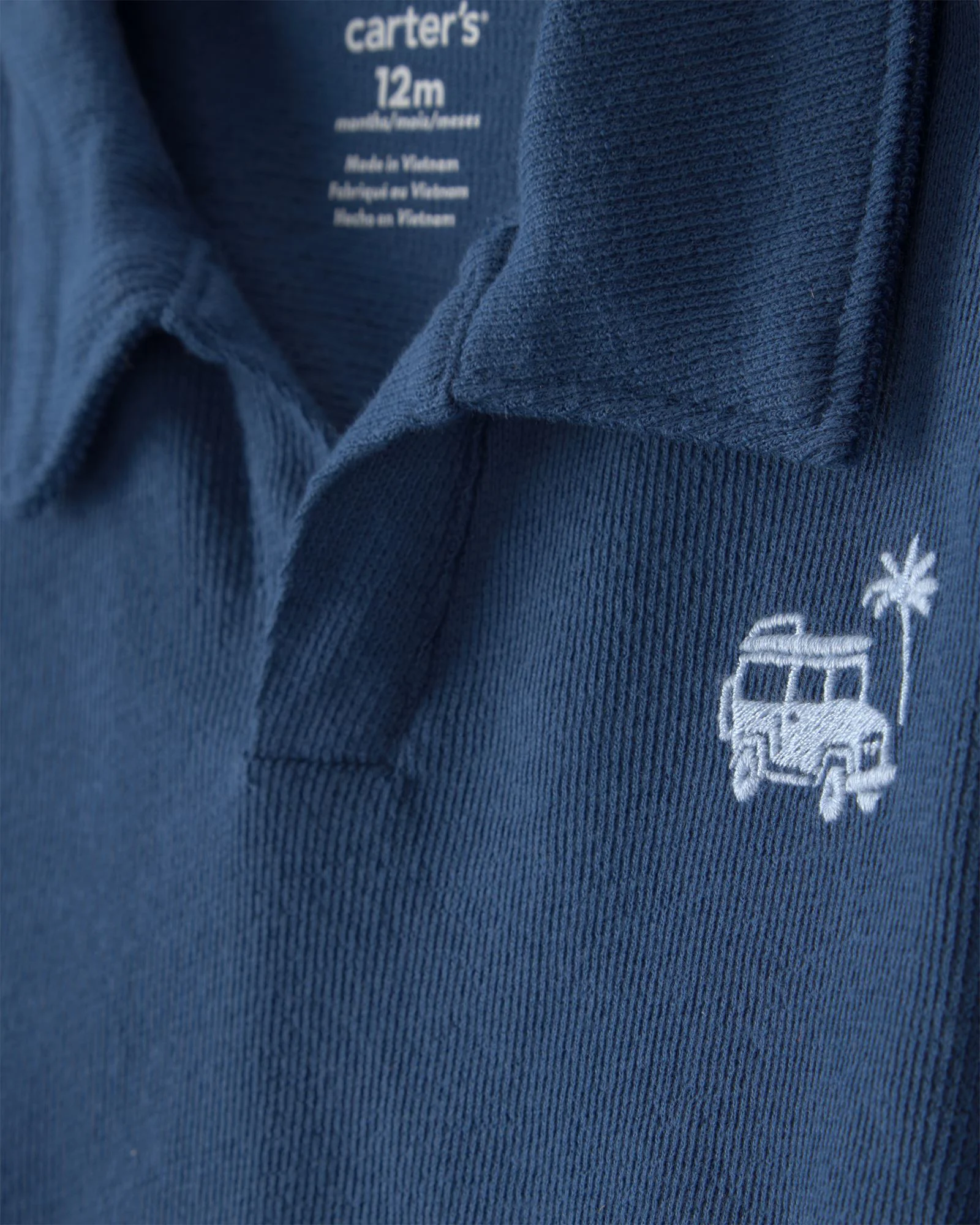Carter's Set 2 piese Navy Collared - tricou si pantaloni scurti foto