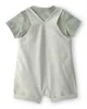 Carter's Set 2 piese Green Stripe - tricou si salopeta foto