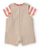 Carter's Set 2 piese Orange Stripe - tricou si salopeta foto