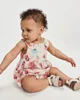 Carter's Set 2 piese Pink Floral - cardigan si salopeta scurta foto