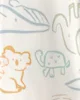 Carter's Pijama din bumbac cu botosei Multi Animal Print foto