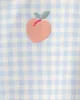 Carter's Хлопковая пижама с пинетками Peach Gingham foto