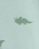 Carter's Pijama din bumbac cu botosei Green Dino Feet foto