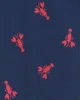 Carter's Pijama din bumbac cu botosei Navy Lobster Feet foto