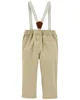 OshKosh Pantaloni cu bretele Khaki foto