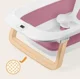 Cadita cu termometru Lionelo Baby Bubble Magnolia Roz foto