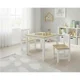 Деревянный стол Eucalyptus Karol Белый + Натуральный foto