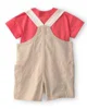 Carter's Set 2 piese Coral/Khaki - tricou si salopeta foto