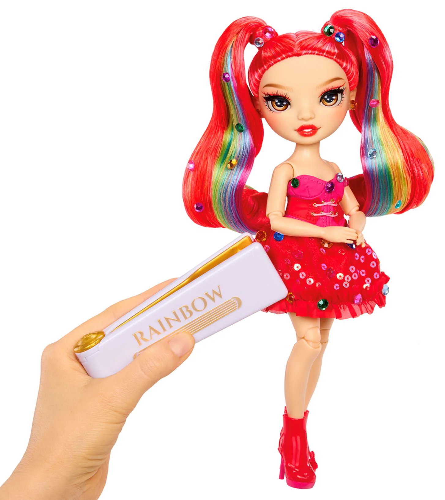 Papusa Rainbow High Vivienne Rouge seria Be Dazzling Rosu foto