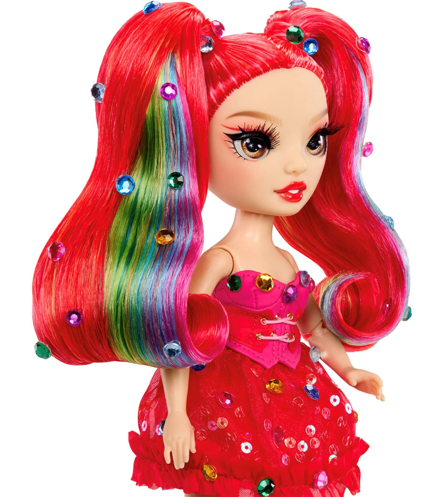 Papusa Rainbow High Vivienne Rouge seria Be Dazzling Rosu foto