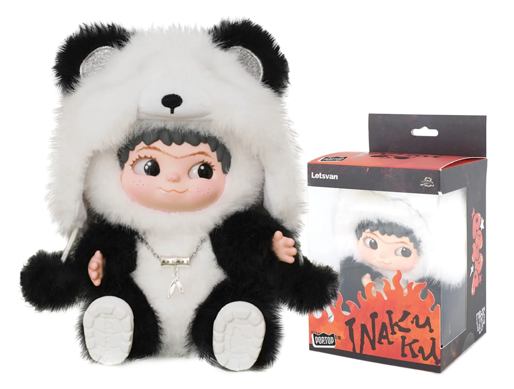 Мягкая фигурка-брелок Pop Top Letsvan Panda лимитированная серия foto