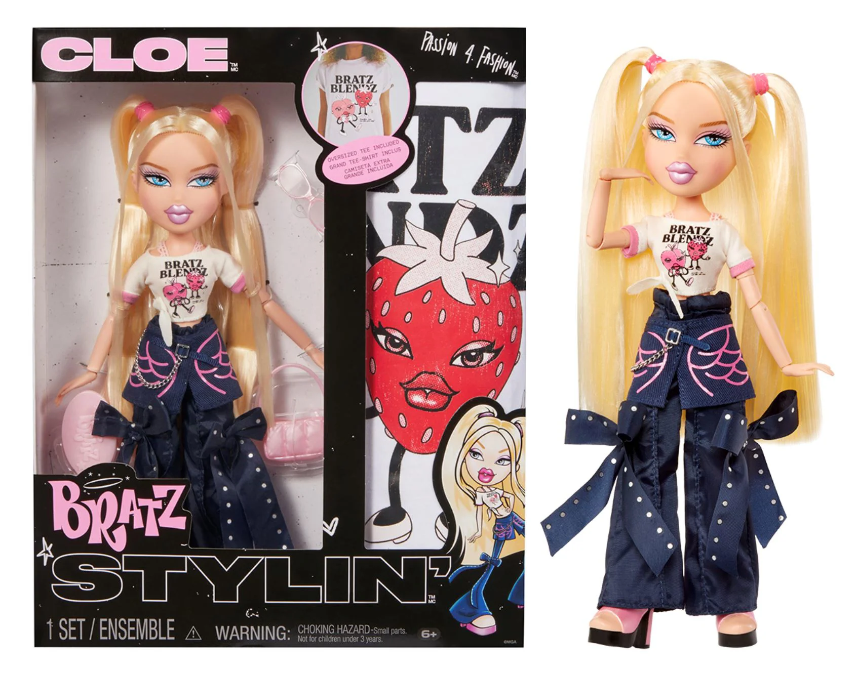 Papusa Bratz Stylin cu accesorii Cloe, 25 cm foto