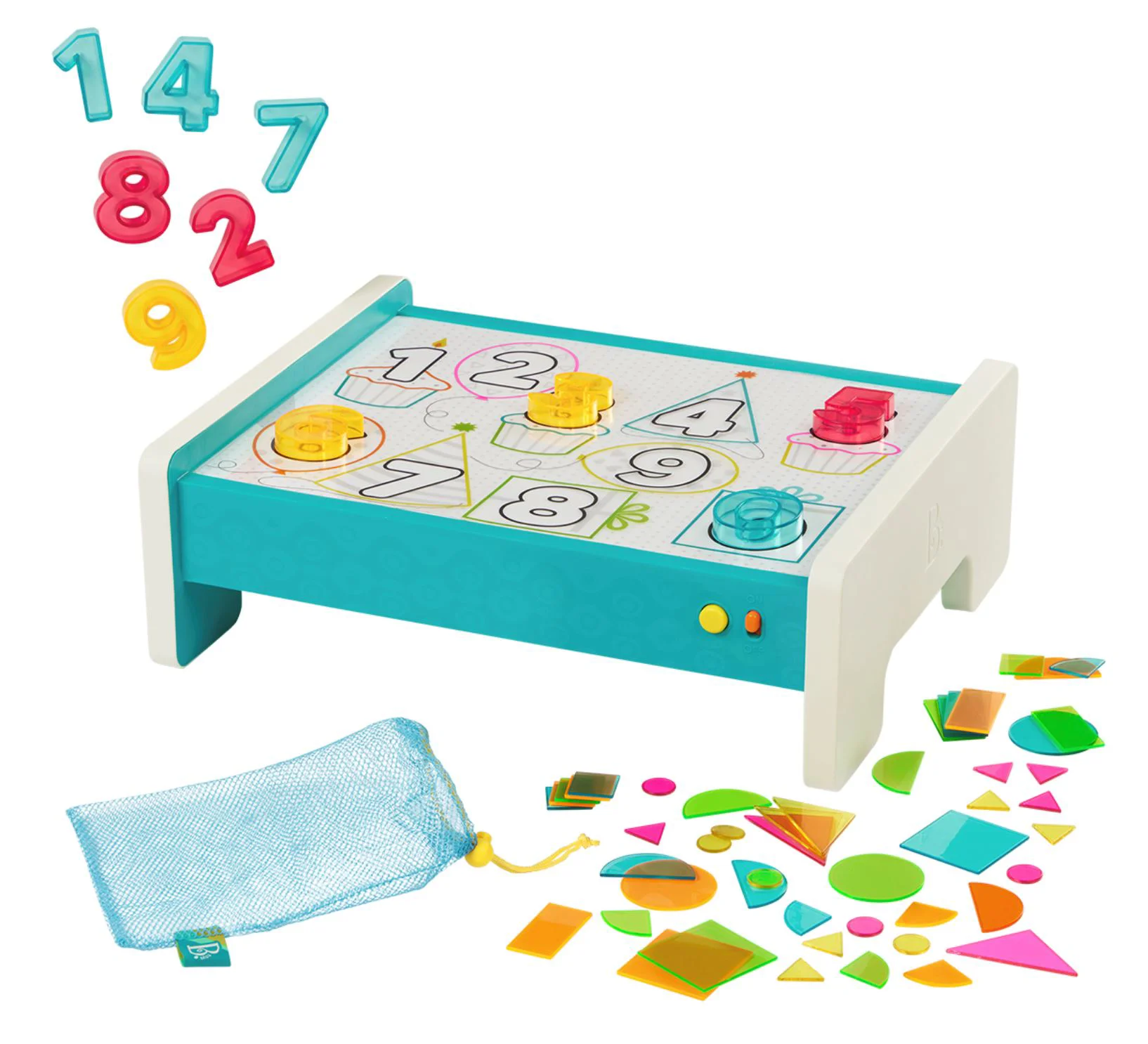 Set de joaca educativ Battat Look & Shine cu lumina, cifre si forme foto