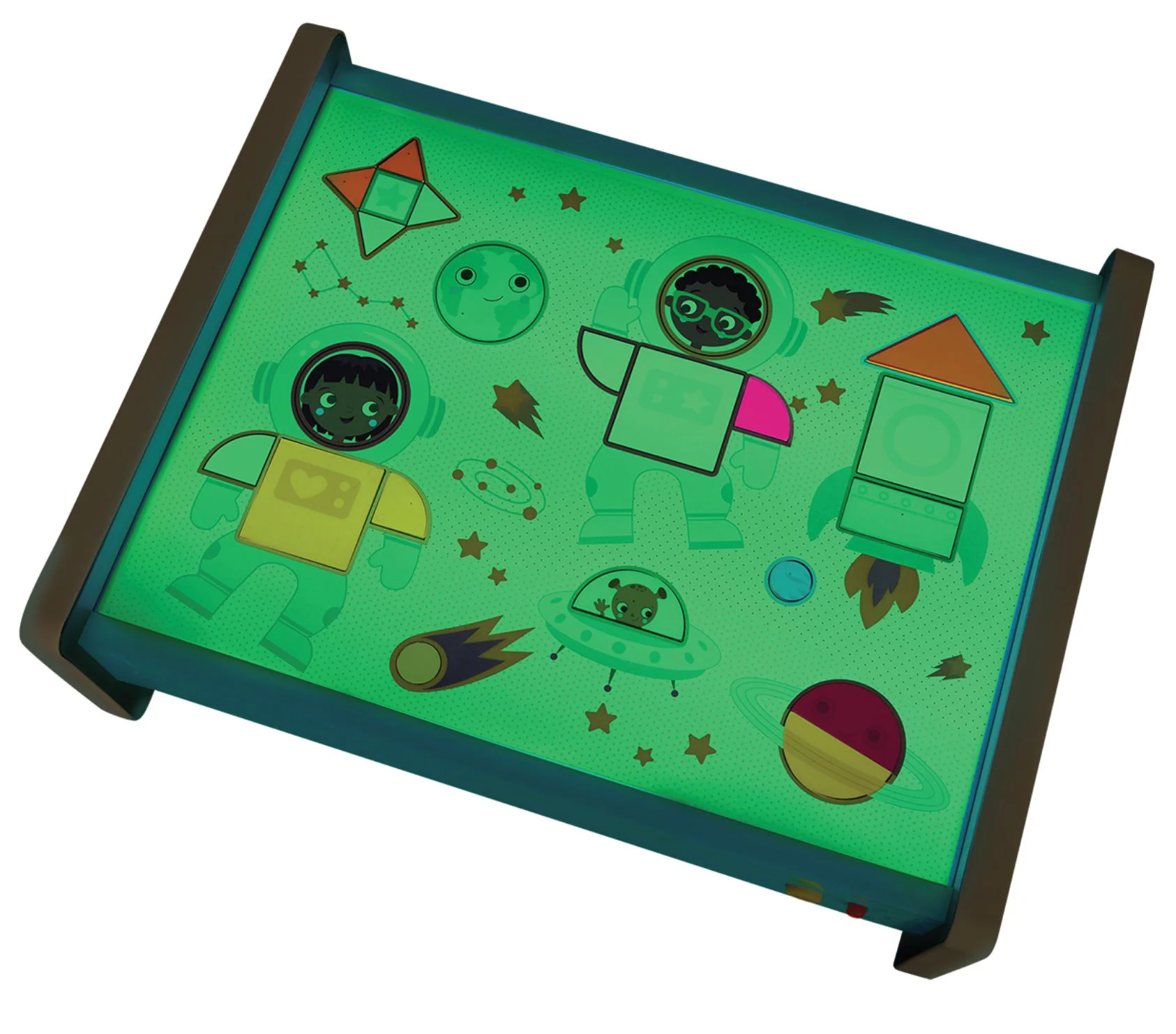 Set de joaca educativ Battat Look & Shine cu lumina, cifre si forme foto