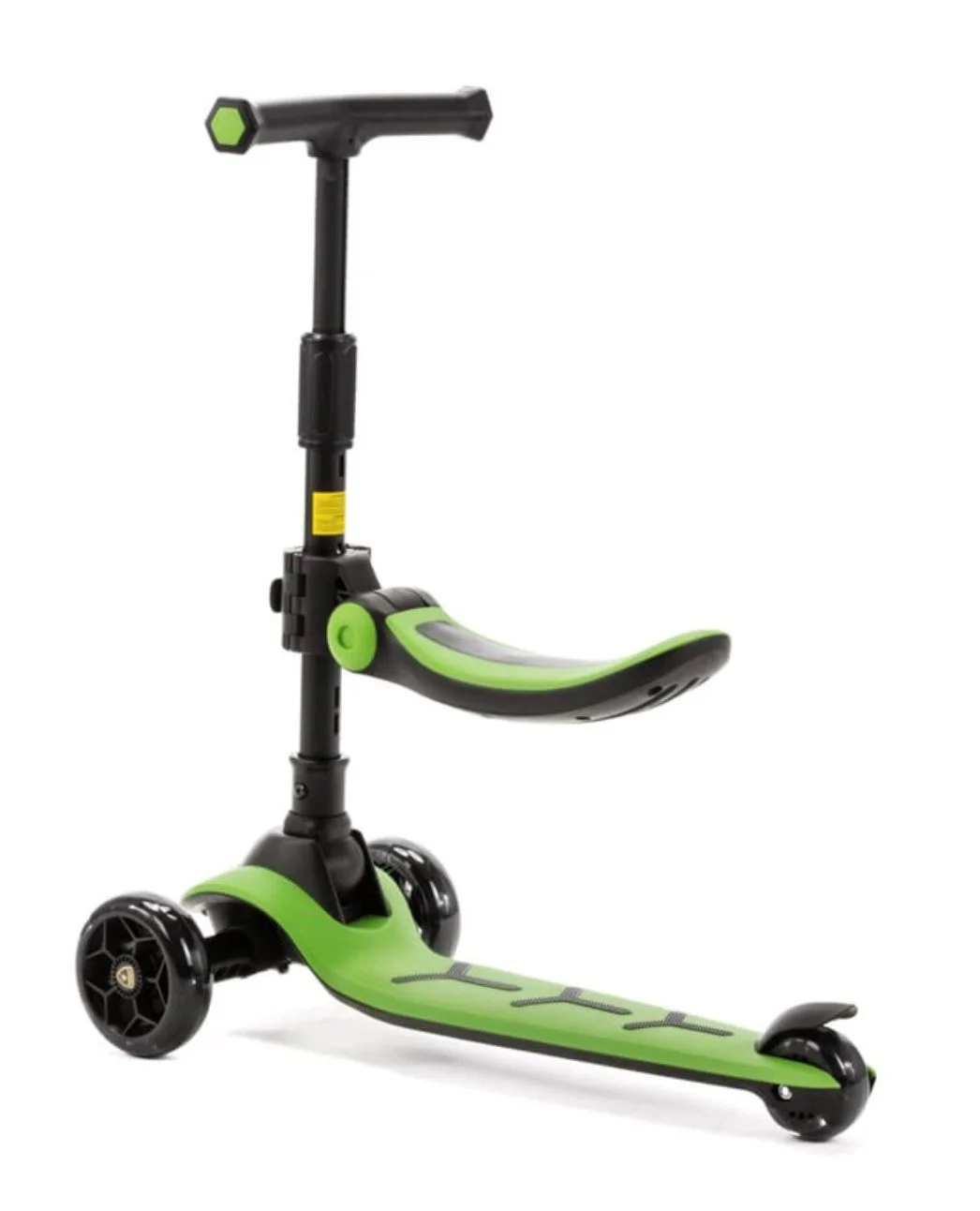 Trotineta 2 in 1 Scooter Lamborghini cu scaun si roti LED, Verde foto