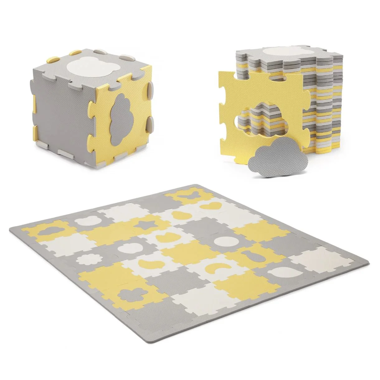 Коврик-пазл Kinderkraft Luno Sharpes Yellow foto