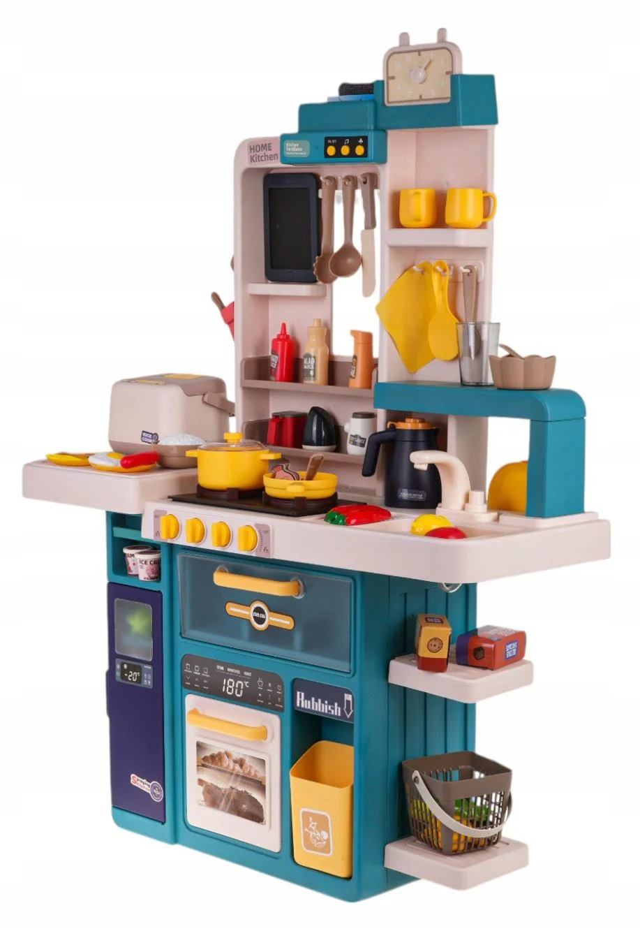 Bucatarie interactiva BeiBe Good Spray 81 accesorii, 93cm foto