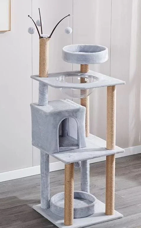Ansamblu de joaca pentru pisici Cat Tree 523 Grey foto