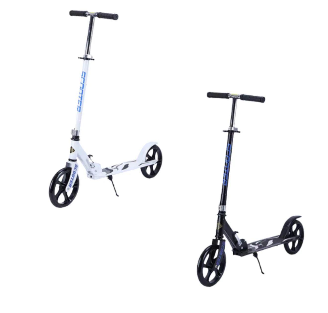 Самокат складной Scooter с регулируемой высотой и светящимися колесами foto