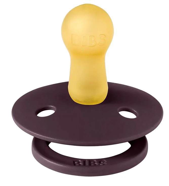 Suzeta rotunda din latex BIBS Colour Plum (0-6 luni) foto