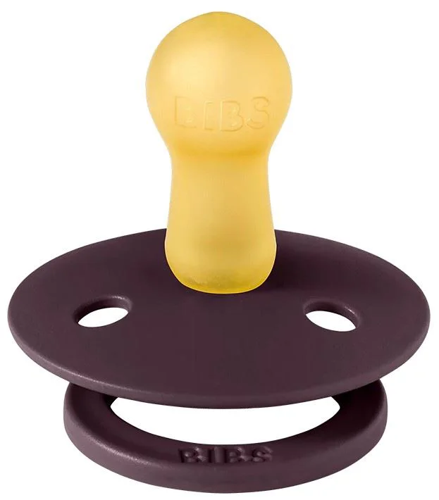 Suzeta rotunda din latex BIBS Colour Plum (6-18 luni) foto