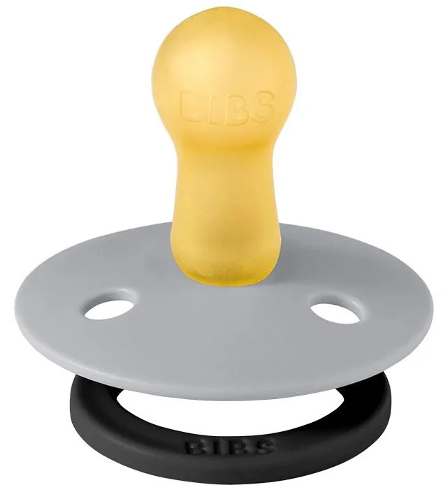 Set 2 suzete rotunde din latex BIBS Studio Colour Cloud Iron mix (0-6 luni) foto