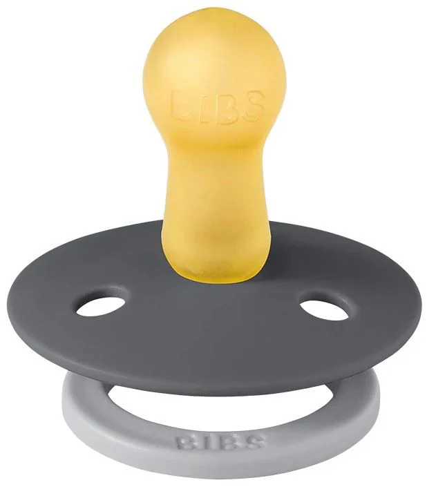 Set 2 suzete rotunde din latex BIBS Studio Colour Cloud Iron mix (0-6 luni) foto