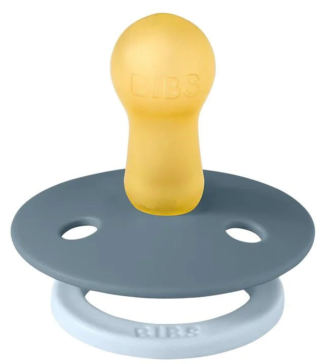 Set 2 suzete rotunde din latex BIBS Studio Colour Baby Blue Petrol mix (0-6 luni) foto