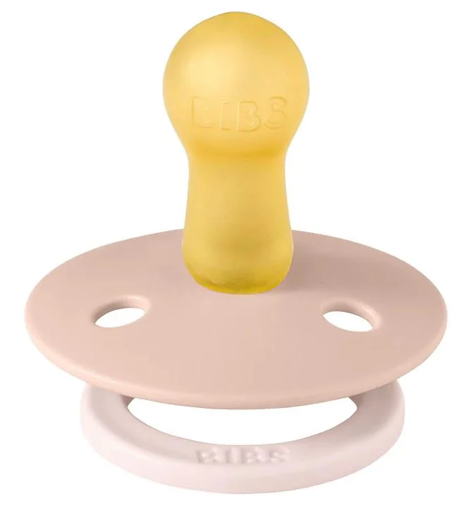 Set 2 suzete rotunde din latex BIBS Studio Colour Blush Woodchuck mix (0-6 luni) foto