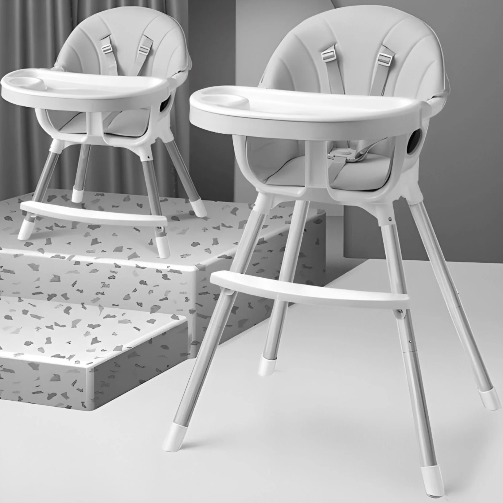 Scaun de masa 4Play Feeding Albastru foto