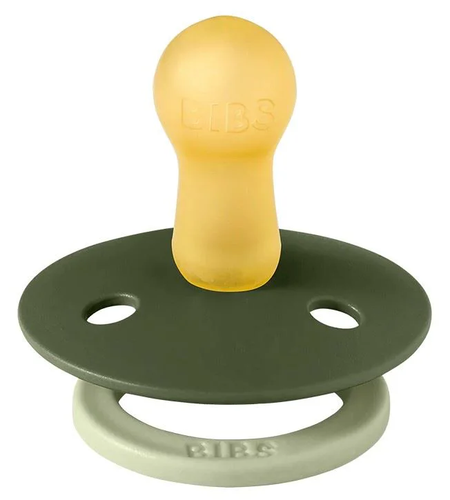 Set 2 suzete rotunde din latex BIBS Studio Colour Sage Hunter Green mix (0-6 luni) foto