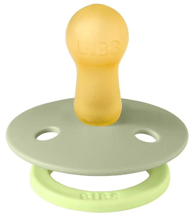 Set 2 suzete rotunde din latex BIBS Studio Colour Sage Hunter Green mix (0-6 luni) foto