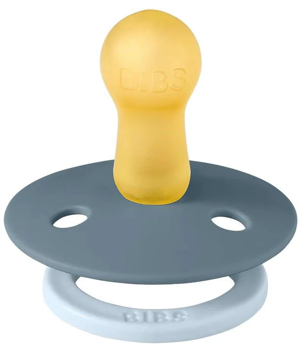 Set 2 suzete rotunde din latex BIBS Studio Colour Baby Blue Petrol mix (6-18 luni) foto