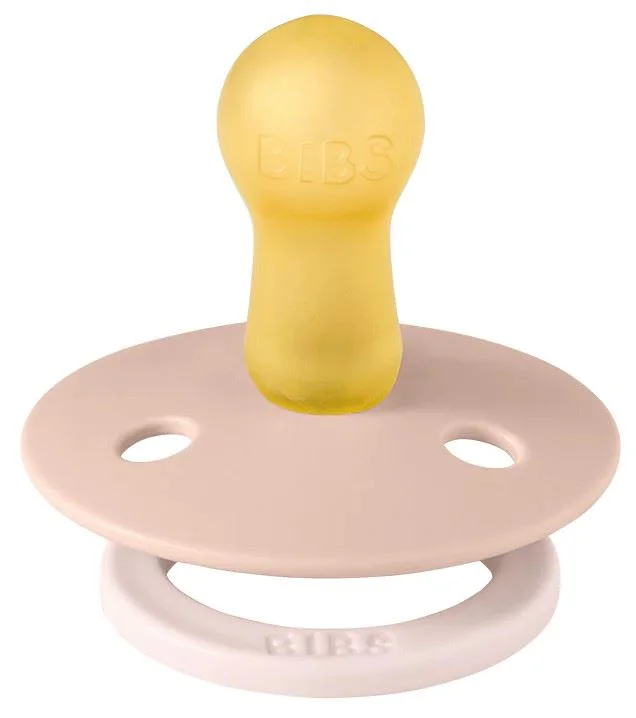 Set 2 suzete rotunde din latex BIBS Studio Colour Blush Woodchuck mix (6-18 luni) foto