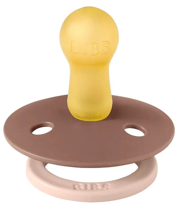 Set 2 suzete rotunde din latex BIBS Studio Colour Blush Woodchuck mix (6-18 luni) foto