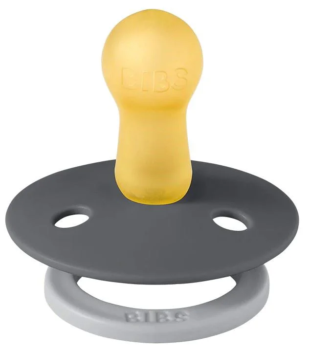 Set 2 suzete rotunde din latex BIBS Studio Colour Cloud Iron mix (6-18 luni) foto