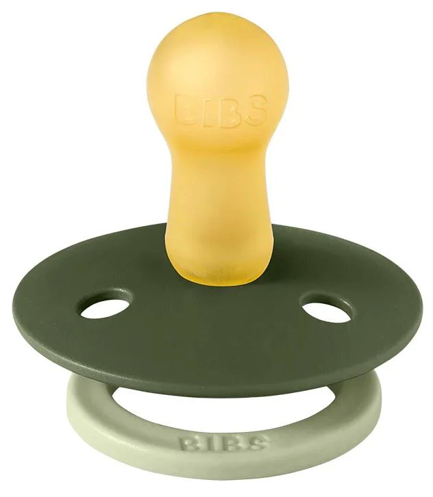 Set 2 suzete rotunde din latex BIBS Studio Colour Sage Hunter Green mix (6-18 luni) foto