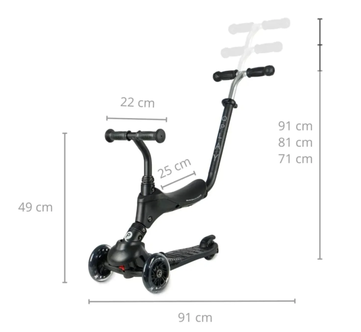 Trotineta Qplay Sema Pro Negru foto