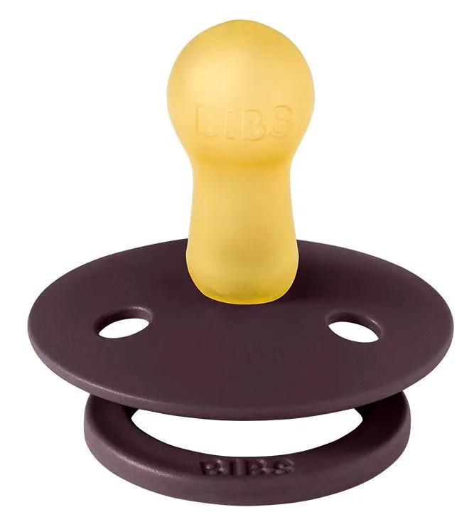 Set 2 suzete rotunde din latex BIBS Colour Petal/Plum (6-18 luni) foto