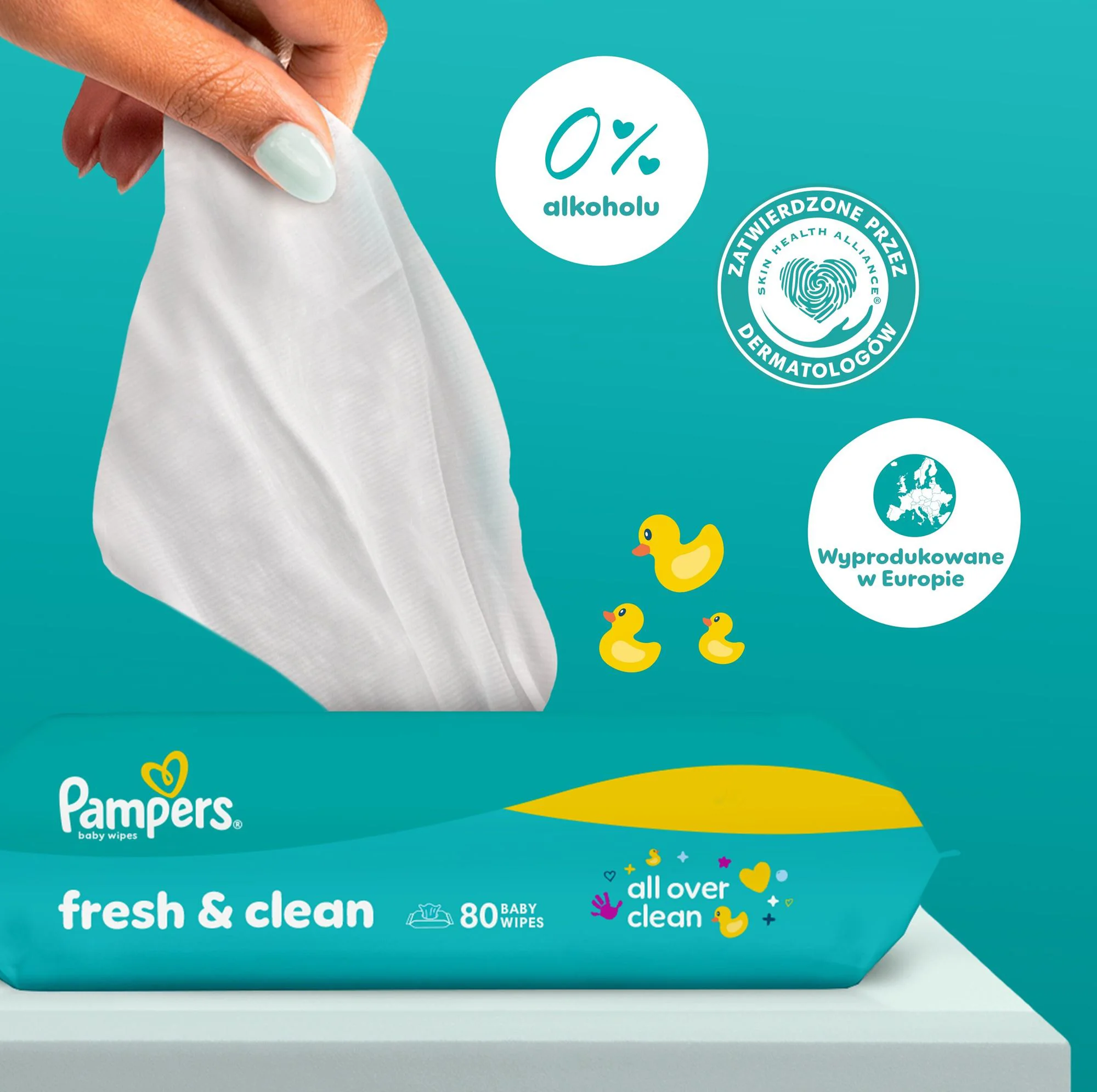Servetele umede Pampers Fresh Clean, 12x80 buc. foto