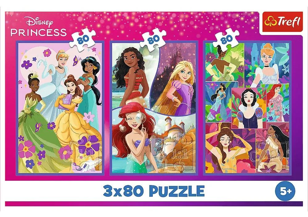 Puzzle Trefl Princesses Friends, 3x80 el. foto