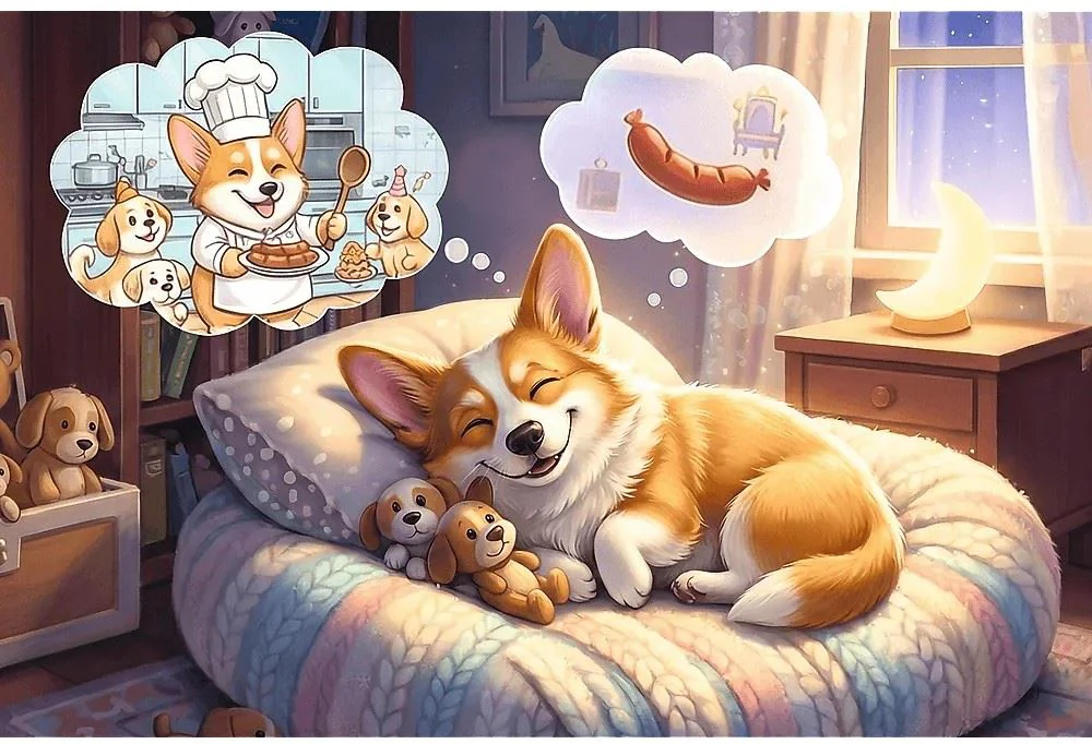 Puzzle Trefl Corgi visator, 60 el. foto