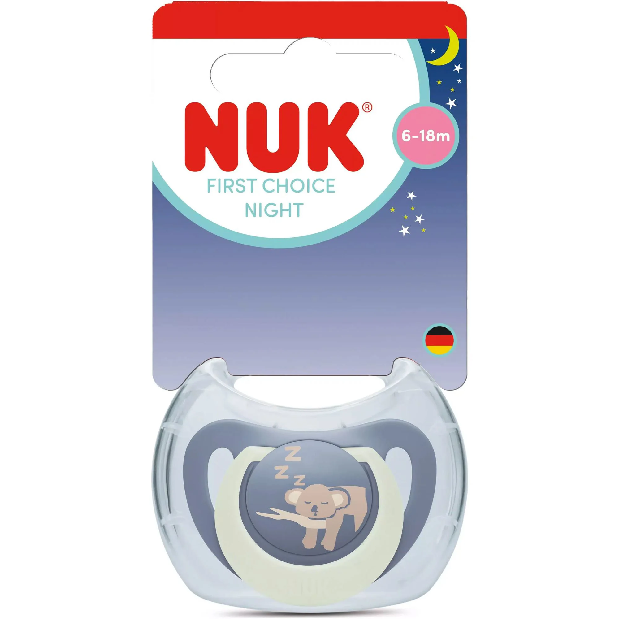 Ортодонтическая силиконовая пустышка NUK First Choice Night светящаяся (0-6 мес.) foto