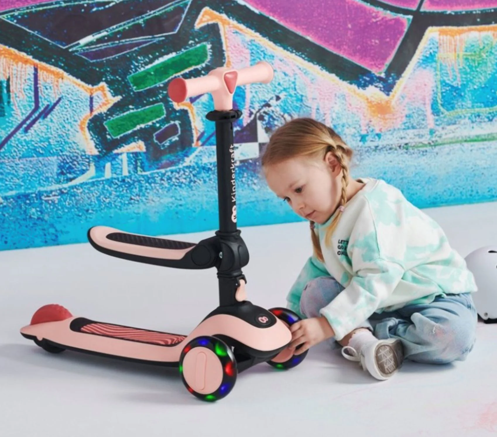 Trotineta KinderKraft Halley Roz foto